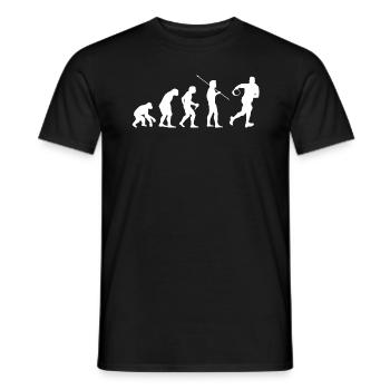 Rugby evolution of man rugby player - Men's T-Shirt - black - Front - AI Model Male 178 light (178cm)