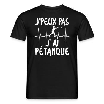 Ich Kann Nicht Ich Bin Beim Pétanque Boccia Boule - Männer T-Shirt - Schwarz - Vorne - AI Model Male 178 light (178cm)