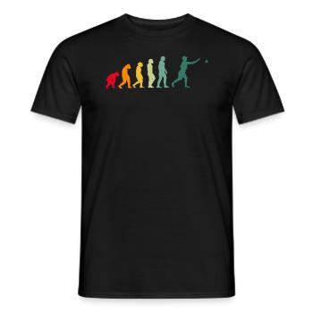 Evolution Pétanque Boule Boccia Joueur de boules rétro - T-shirt homme - noir - Devant - AI Model Male 178 light (178cm)