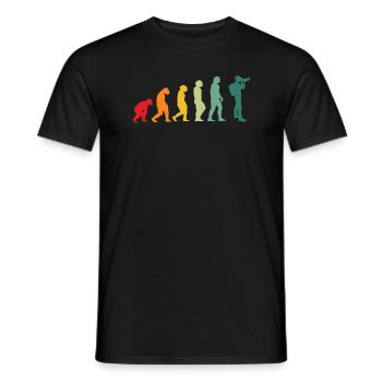 Fotograf Evolution Fotografie Fotografieren - Männer T-Shirt - Schwarz - Vorne - AI Model Male 178 light (178cm)