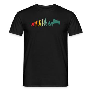 Piano évolution joueur de piano piano pianiste - T-shirt homme - noir - Devant - AI Model Male 178 light (178cm)
