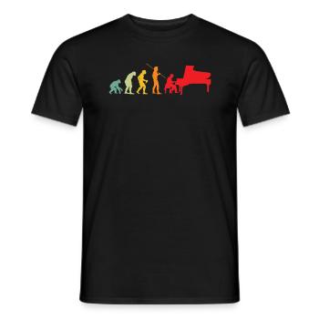 Piano évolution joueur de piano piano pianiste - T-shirt homme - noir - Devant - AI Model Male 178 light (178cm)