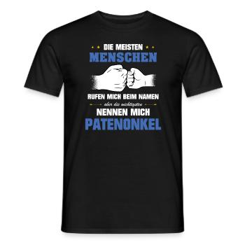 Patenonkel Die meisten nennen mich beim Namen - Männer T-Shirt - Schwarz - Vorne - AI Model Male 178 light (178cm)
