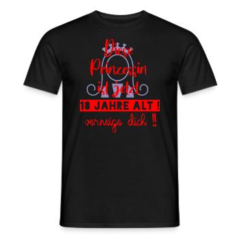 Prinzessin 18 Jahre alt - Männer T-Shirt - Schwarz - Vorne - AI Model Male 178 light (178cm)