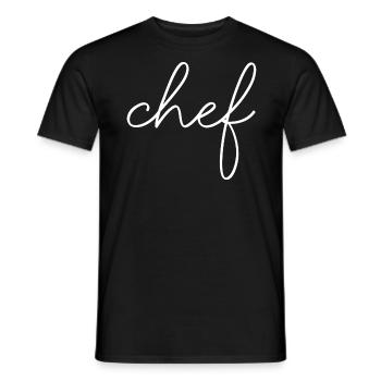 Chef Spruch Schrift Sprüche - Männer T-Shirt - Schwarz - Vorne - AI Model Male 178 light (178cm)
