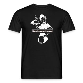 Waitress Restaurant System Relevant - Men's T-Shirt - black - Front - AI Model Male 178 light (178cm)