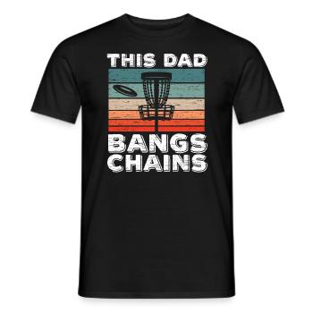 Ce papa bangs chaînes disc golf pères jour sport - T-shirt homme - noir - Devant - AI Model Male 178 light (178cm)