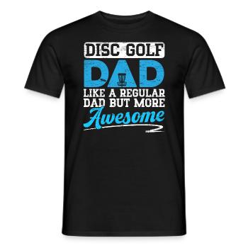Disc Golf Dad Wie Ein Normaler Dad, Aber Cooler - Männer T-Shirt - Schwarz - Vorne - AI Model Male 178 light (178cm)