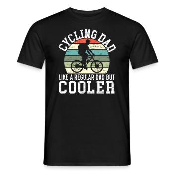 Radfahren Papa wie ein normaler Papa aber kühler Fahrrad - Männer T-Shirt - Schwarz - Vorne - AI Model Male 178 light (178cm)