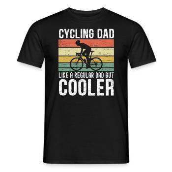 Radfahrer Papa Wie Ein Normaler Vater Aber Cooler - Männer T-Shirt - Schwarz - Vorne - AI Model Male 178 light (178cm)