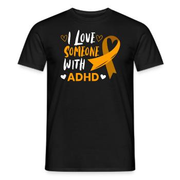 I love someone with ADHD's mental health - Men's T-Shirt - black - Front - AI Model Male 178 light (178cm)