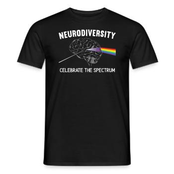 La neurodiversité célèbre le spectre TDAH - T-shirt homme - noir - Devant - AI Model Male 178 light (178cm)