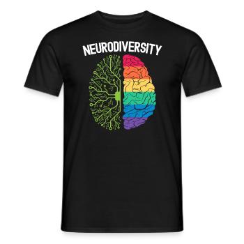 Neurodiversität Regenbogen Autismus Bewusstsein - Männer T-Shirt - Schwarz - Vorne - AI Model Male 178 light (178cm)