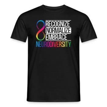 Neurodiversity Autism Neurological Disorders - Men's T-Shirt - black - Front - AI Model Male 178 light (178cm)