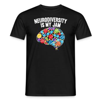Neurodiversity Is My Jam Autism - Men's T-Shirt - black - Front - AI Model Male 178 light (178cm)