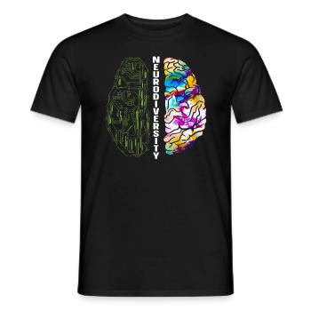 Neurodiversität Regenbogen Autismus Bewusstsein ASD ADHS - Männer T-Shirt - Schwarz - Vorne - AI Model Male 178 light (178cm)