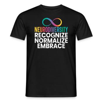 Neurodiversity Autism Neurological Disorders - Men's T-Shirt - black - Front - AI Model Male 178 light (178cm)