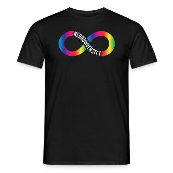 Neurodiversität Regenbogen Unendlichkeit - Männer T-Shirt - Schwarz - Vorne - AI Model Male 178 light (178cm)