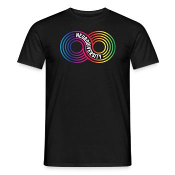 Neurodiversität Regenbogen Unendlichkeit - Männer T-Shirt - Schwarz - Vorne - AI Model Male 178 light (178cm)