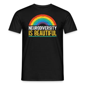 Neurodiversität Ist Wunderschön Regenbogen - Männer T-Shirt - Schwarz - Vorne - AI Model Male 178 light (178cm)