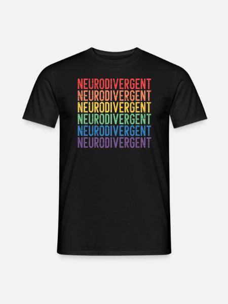 Neurodiversity Neurodiversity Rainbow ADHD - Men's T-Shirt - black
