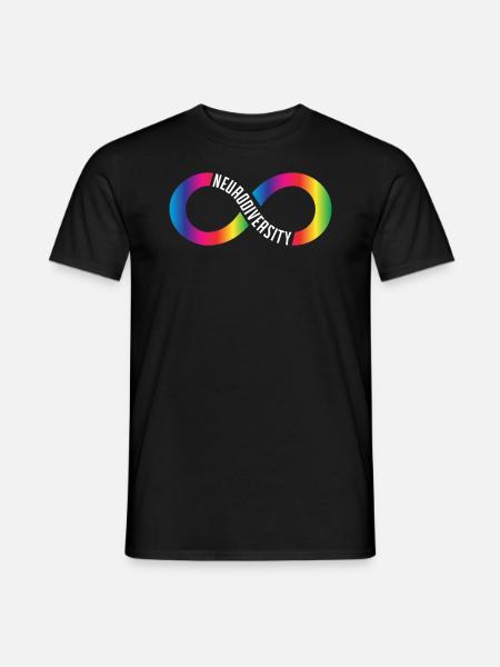 Neurodiversität Rainbow Infinity Neurodivergent - Men's T-Shirt - black