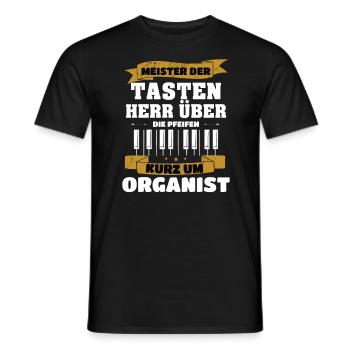 Orgel Organist Meister der Tasten - Männer T-Shirt - Schwarz - Vorne - AI Model Male 178 light (178cm)