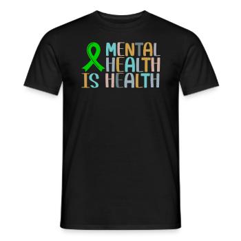 La santé mentale est la santé - T-shirt homme - noir - Devant - AI Model Male 178 light (178cm)