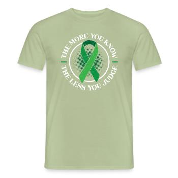Psychische Gesundheit Bipolarstörung - Männer T-Shirt - Sage - Vorne - AI Model Male 178 light (178cm)