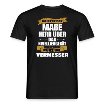 Vermesser Meister der Maße - Männer T-Shirt - Schwarz - Vorne - AI Model Male 178 light (178cm)
