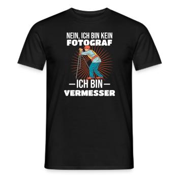 Vermesser Bin kein Fotograf - Männer T-Shirt - Schwarz - Vorne - AI Model Male 178 light (178cm)