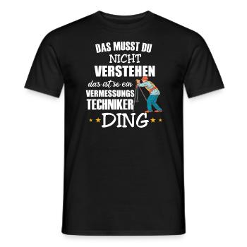 Vermesser Landvermesser - Männer T-Shirt - Schwarz - Vorne - AI Model Male 178 light (178cm)