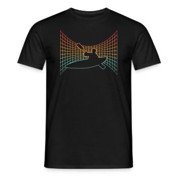 Vaporwave Kayak Kayaking Kayaker Boat Aesthetic - Men's T-Shirt - black - Front - AI Model Male 178 light (178cm)