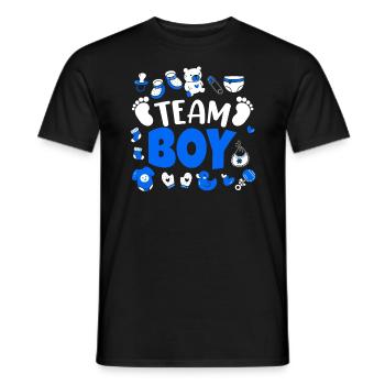 Team Boy Pregnancy Baby Party - Men's T-Shirt - black - Front - AI Model Male 178 light (178cm)