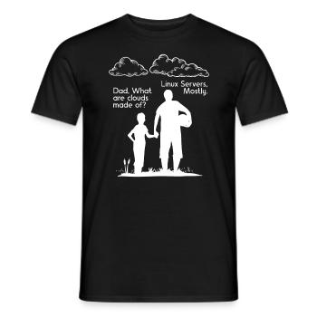 Was sind Wolken aus lustiger Programmiersoftware - Männer T-Shirt - Schwarz - Vorne - AI Model Male 178 light (178cm)