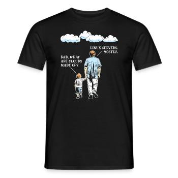 Aus Was Sind Clouds Programmierer Coder - Männer T-Shirt - Schwarz - Vorne - AI Model Male 178 light (178cm)