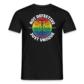 Nicht defekt nur einzigartige Neurodiversität ADHS ASD - Männer T-Shirt - Schwarz - Vorne - AI Model Male 178 light (178cm)