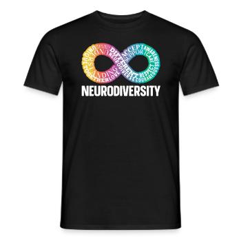 Neurodiversité Arc-en-ciel Infini - T-shirt homme - noir - Devant - AI Model Male 178 light (178cm)
