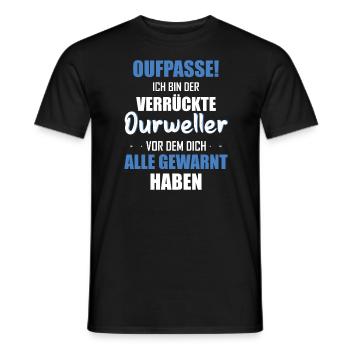 Odenwald Oufpasse bin der Verrückte Odenwälder - Männer T-Shirt - Schwarz - Vorne - AI Model Male 178 light (178cm)