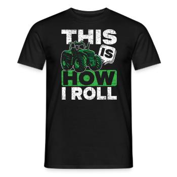 Donc, je roule tracteur agriculteur agriculteur - T-shirt homme - noir - Devant - AI Model Male 178 light (178cm)