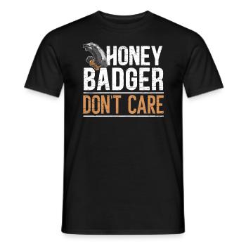 Les toits de miel s’occupe pas d’animal Blaireau - T-shirt homme - noir - Devant - AI Model Male 178 light (178cm)