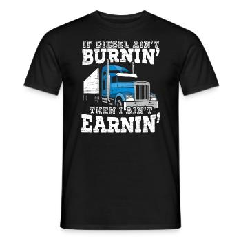 Si le diesel ne brûle pas, je ne mérite rien de camion - T-shirt homme - noir - Devant - AI Model Male 178 light (178cm)