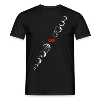 space car lands on mars - Men's T-Shirt - black - Front - AI Model Male 178 light (178cm)