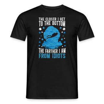 Scuba Diver Diving Saying - Men's T-Shirt - black - Front - AI Model Male 178 light (178cm)