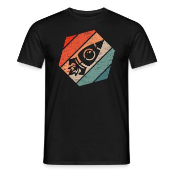 Vaisseau spatial astronaute fusée - T-shirt homme - noir - Devant - AI Model Male 178 light (178cm)