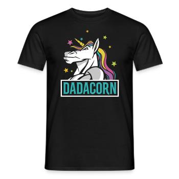Dadacorn Daddy Einhorn Bester Vater aller Zeiten Vatertag - Männer T-Shirt - Schwarz - Vorne - AI Model Male 178 light (178cm)