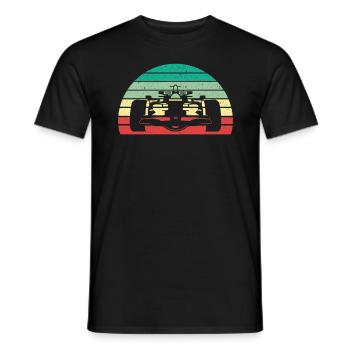 Race race track car racing Grandprix Motorsport - Men's T-Shirt - black - Front - AI Model Male 178 light (178cm)