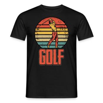 Golf Vintage Golfeur Design Coloré - T-shirt homme - noir - Devant - AI Model Male 178 light (178cm)