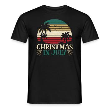Christmas In July Summer Holidays - Men's T-Shirt - black - Front - AI Model Male 178 light (178cm)