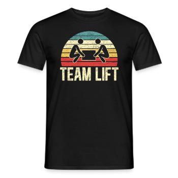 Équipe Lift Entrepôt stockist - T-shirt homme - noir - Devant - AI Model Male 178 light (178cm)